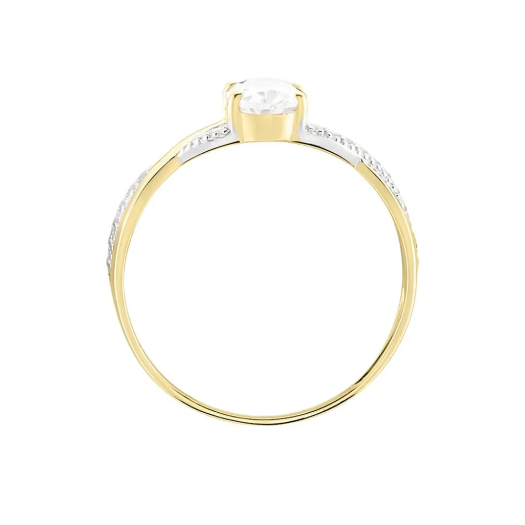 Histoire d'Or Bague Candice De Zirconium or jaune oxyde New