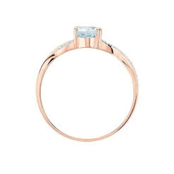 Histoire d'Or Bague Candice Or Rose Aigue Marine Online