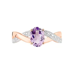 Histoire d'Or Bague Candice Or Rose Amethyste New