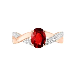 Histoire d'Or Bague Candice Or Rose Grenat Clearance