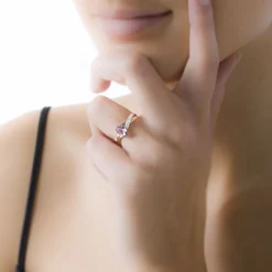 Histoire d'Or Bague Candice Or Rose Grenat Clearance