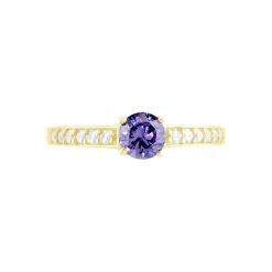 Histoire d'Or Bague Carrol Or Jaune Améthyste Oxyde De Zirconium or jaune améthyste violet Outlet