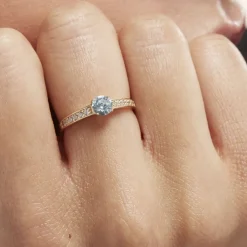 Histoire d'Or Bague Carrol Or Jaune Topaze Oxyde De Zirconium or jaune topaze bleu Discount