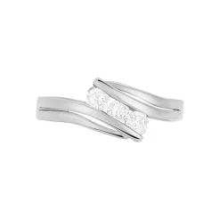 Histoire d'Or Bague Cascade Argent Blanc Oxyde De Zirconium