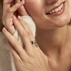 Histoire d'Or Bague Cecil Argent Blanc