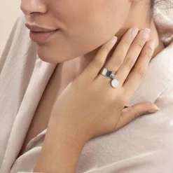 Histoire d'Or Bague Cecil Argent Blanc Best