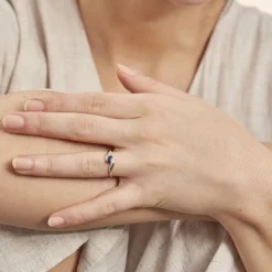 Histoire d'Or Bague Celestine Or Jaune Saphir Et Diamant Outlet