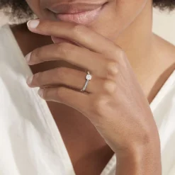 Histoire d'Or Bague Celia or blanc diamant