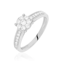 Histoire d'Or Bague Celia or blanc diamant New