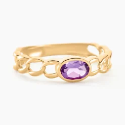 Histoire d'Or Bague Chain Or Jaune Améthyste or jaune améthyste violet Clearance