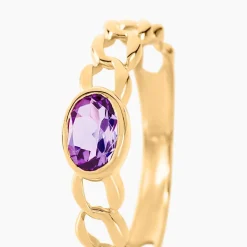 Histoire d'Or Bague Chain Or Jaune Améthyste or jaune améthyste violet Clearance