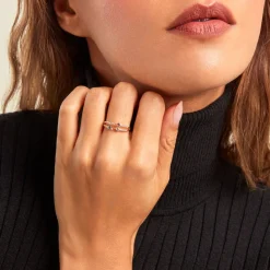 Histoire d'Or Bague Chaîne Universe Or Jaune Améthyste Topaze