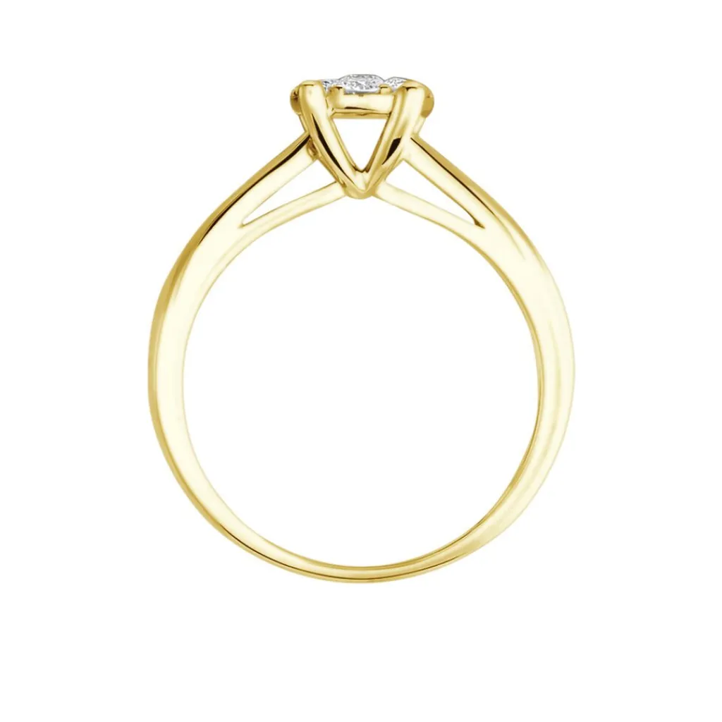 Histoire d'Or Bague Charlène Or Jaune Diamant Synthetique New