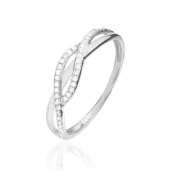 Histoire d'Or Bague Charlye Or Blanc Diamant Outlet