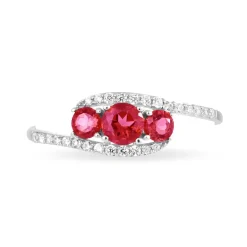 Histoire d'Or Bague Chloe Or Blanc Rubis Et Diamant Online