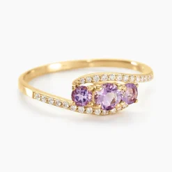 Histoire d'Or Bague Chloe Or Jaune Amethyste Et Oxyde De Zirconium or jaune amethyste violette Best