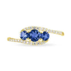 Histoire d'Or Bague Chloe Or Jaune Saphir Et Diamant