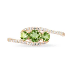 Histoire d'Or Bague Chloe Or Rose Péridot Et Oxyde De Zirconium Discount