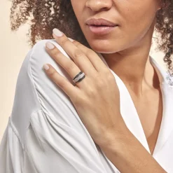 Histoire d'Or Bague Cihan Or Blanc Diamant Outlet