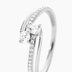 Histoire d'Or Bague Clarina Or Blanc Oxyde De Zirconium New