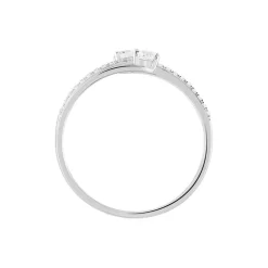 Histoire d'Or Bague Clarina Or Blanc Oxyde De Zirconium New