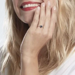 Histoire d'Or Bague Clothilde Or Blanc Topaze Et Oxyde De Zirconium or blanc topaze london blue Discount