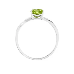 Histoire d'Or Bague Clothilde Or Blanc Peridot Et Oxyde or blanc péridot vert