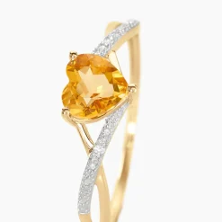 Histoire d'Or Bague Clothilde Or Jaune Citrine Et Oxyde or jaune citrine jaune Discount