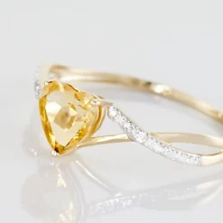 Histoire d'Or Bague Clothilde Or Jaune Citrine Et Oxyde or jaune citrine jaune Discount