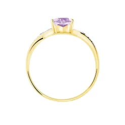 Histoire d'Or Bague Clothilde Or Jaune Amethyste Et Oxyde De Zirconium or jaune amethyste violette New