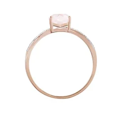 Histoire d'Or Bague Clothilde Or Rose Quartz Et Oxyde or rose quartz rose Outlet