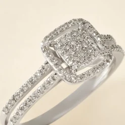 Histoire d'Or Bague Collection 1986 Or Blanc Diamant Clearance