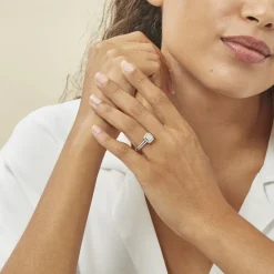 Histoire d'Or Bague Collection 1986 Or Blanc Diamant Clearance