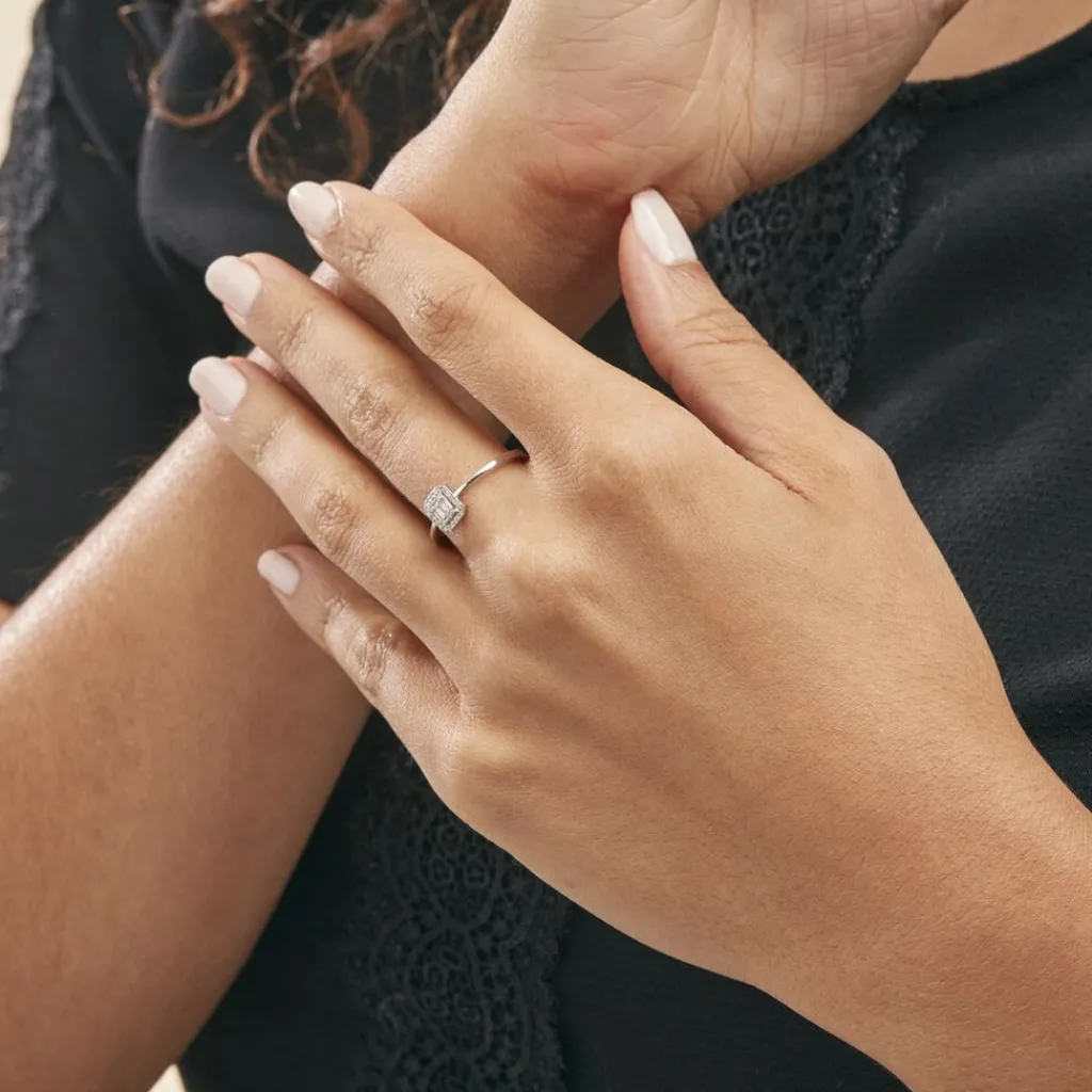 Histoire d'Or Bague Collection 1986 Or Blanc Diamant Online