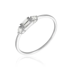 Histoire d'Or Bague Collection 1986 Or Blanc Diamant Best