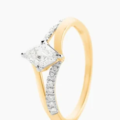 Histoire d'Or Bague Collection Icone Or Jaune Diamant Synthétique New