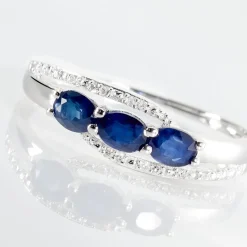 Histoire d'Or Bague Comete Et Diamant or blanc saphir Online