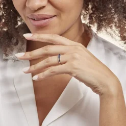 Histoire d'Or Bague Comete Et Diamant or blanc saphir Online