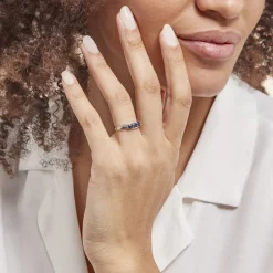 Histoire d'Or Bague Comete Et Diamant or blanc saphir Online