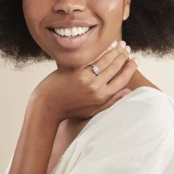 Histoire d'Or Bague Conception Argent Blanc Oxyde De Zirconium