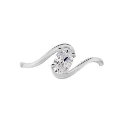 Histoire d'Or Bague Coronille Or Blanc Oxyde Clearance