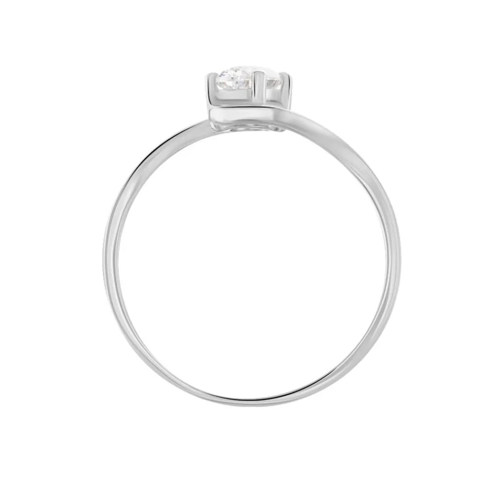 Histoire d'Or Bague Coronille Or Blanc Oxyde Clearance