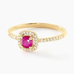 Histoire d'Or Bague Cosimo Diamant or jaune rubis