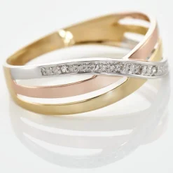 Histoire d'Or Bague Cramitia Or Tricolore Diamant Discount