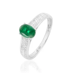 Histoire d'Or Bague Crista Et Diamant or blanc emeraude Best