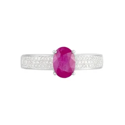 Histoire d'Or Bague Crista Et Diamant or blanc rubis Sale