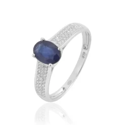 Histoire d'Or Bague Crista Or Blanc Saphir Et Diamant Online