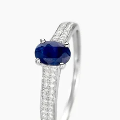 Histoire d'Or Bague Crista Et Diamant or blanc saphir Clearance