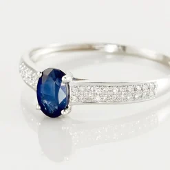 Histoire d'Or Bague Crista Et Diamant or blanc saphir Clearance