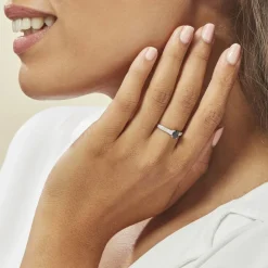 Histoire d'Or Bague Crista Et Diamant or blanc saphir Clearance